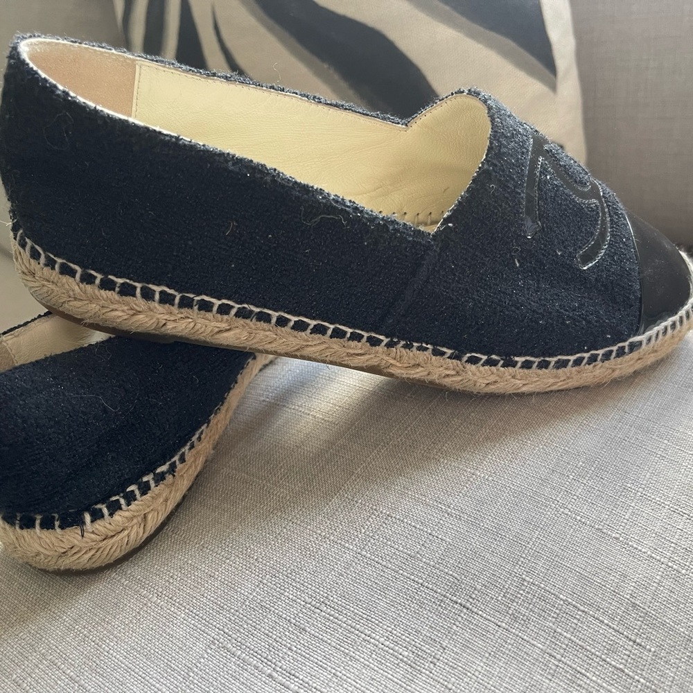 Authentic Chanel espadrilles flat shoes slip-ons - Picture 5 of 11